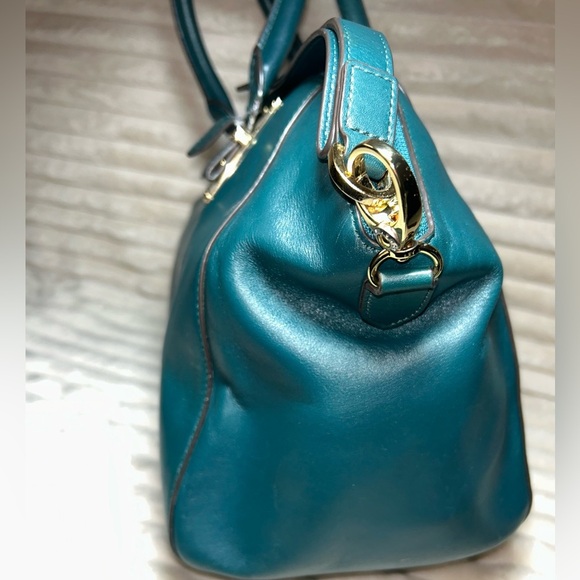 Henri Bendel Deep Teal Satchel - Picture 9 of 13